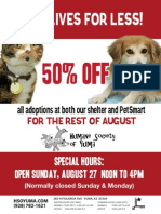 50% Off All Adoptions For The Rest of August