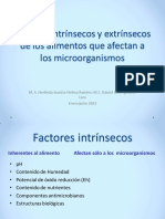 Factores Intrínsecos y Extrínsecos de Los Alimentos EJ 2023