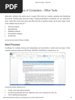 Basics of Computers - Office Tools