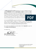 FORMATO. Carta de Compromiso Estudiante Mileidy