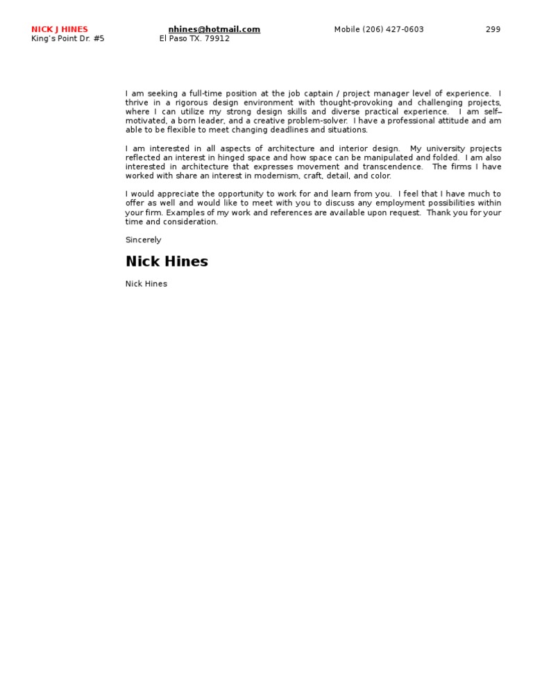 Open Cover Letter | PDF