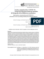 Información, Comunicación y COVID-19: Una Exploración de La Literatura Desde Los Modelos de Búsqueda de Las Bibliotecas Académicas