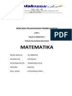 RPP 1 Lembar Matematika Kelas 6 Semester 1