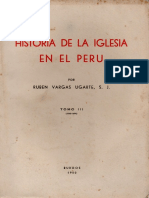 Historia de la Iglesia en El Peru Vol. III  Ruben Vargas Ugarte