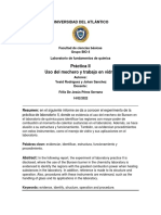 Informe de Laboratorio Practica II (Uso Del Mechero y Manejo Del Vidrio) PDF