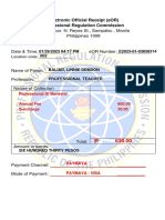 Electronic Official Receipt (eOR) Professional Regulation Commission