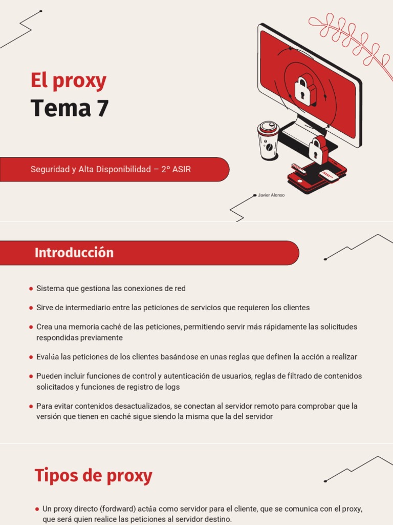 Tipos y Configuración de Proxies en Redes | PDF | Servidor proxy ...