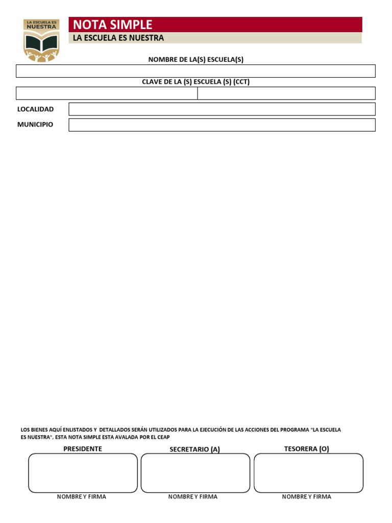 Nota Simple Programa 