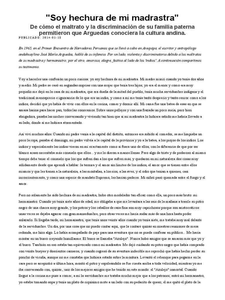 Soy Hechura de Mi Madrastra - 2º AÑO | PDF