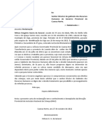 Transferência urgente para cuidar de filhos órfãos