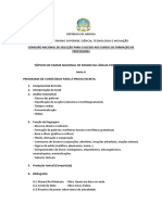 Programa de conteúdos para prova de Língua Portuguesa
