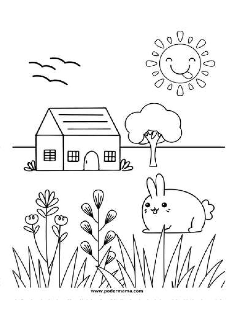 Dibujos de Primavera para Imprimir y Colorear 7 791x1024 | PDF