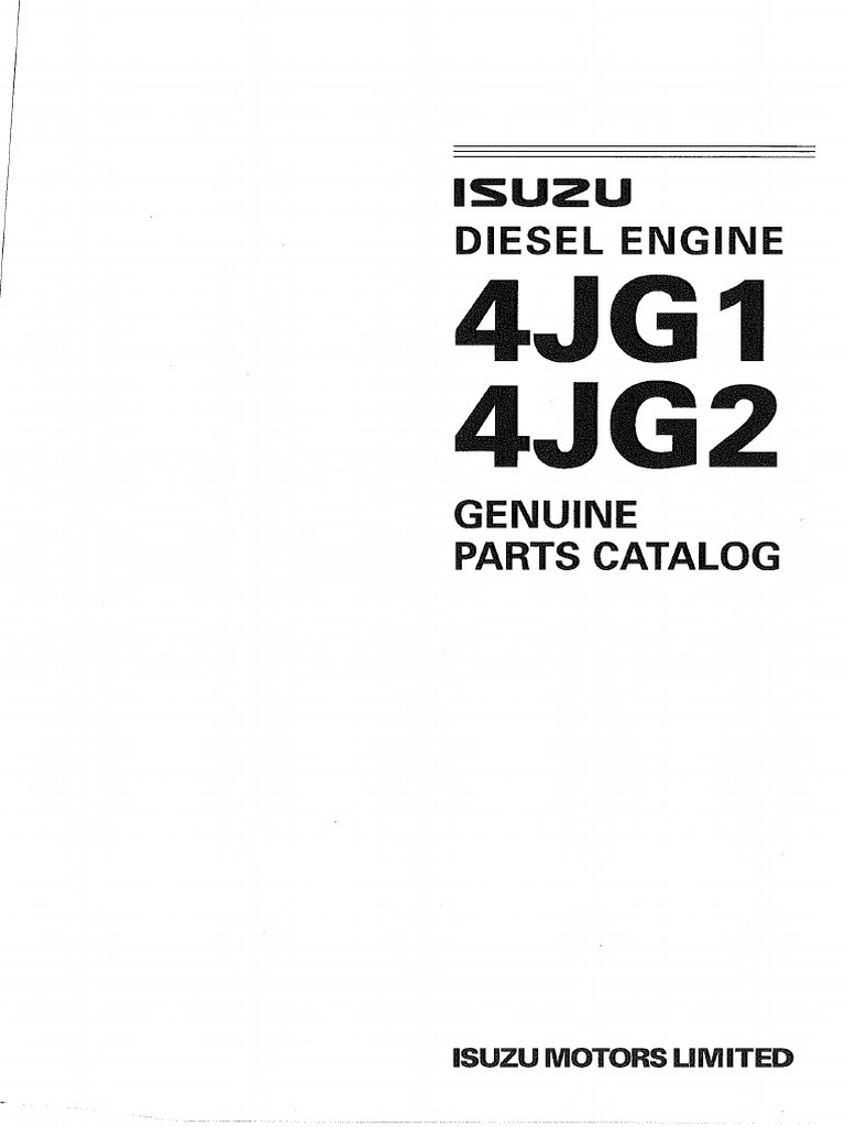 4JG1, 4JG2 - Parts Catalog | PDF