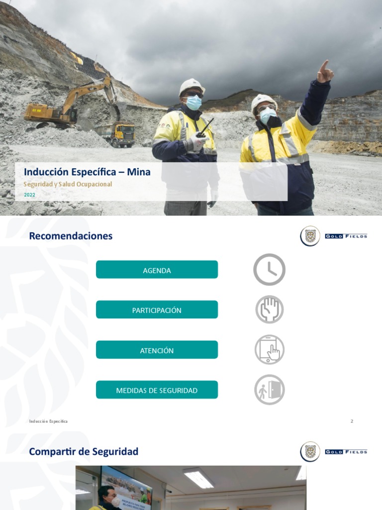 Induccion Especifica - Mina 2022 | PDF | Minería | Seguridad y salud ...