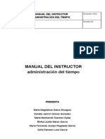 Manual Del Instructor de Administracción Del Tiempo