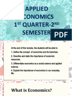 Applied Economics and Economic Resources