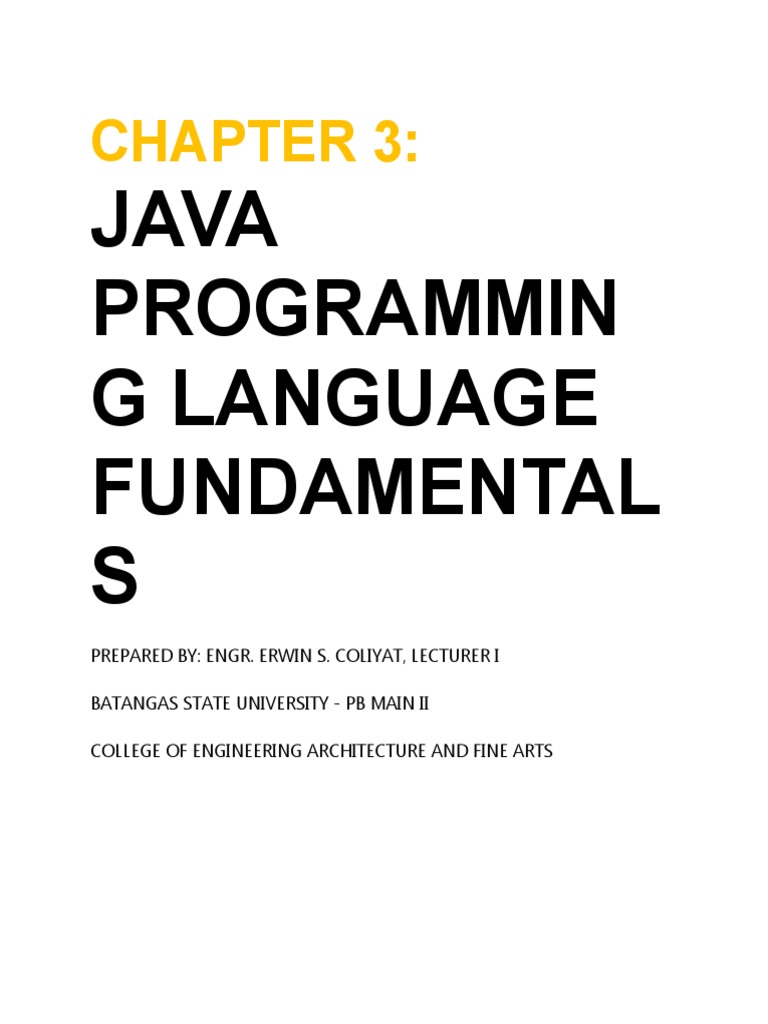 CPE402 Chapter3 Programming Language Fundamentals - Final | PDF | Data ...