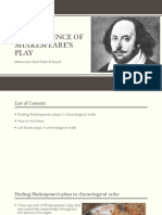 M Yazid Z A - Assignment - THE SEQUENCE OF SHAKESPEARE's PLAY