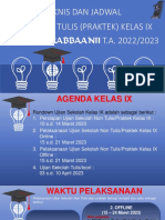 Teknis Dan Jadwal Ujian Non Tulis (Praktek) Kelas Ix Smpi Rabbaanii T.A. 2022-2023 Fixed