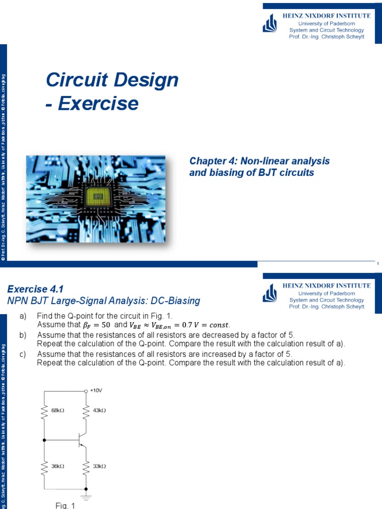 CSD Exercise 4 v2 PDF Bipolar Junction Transistor Semiconductors