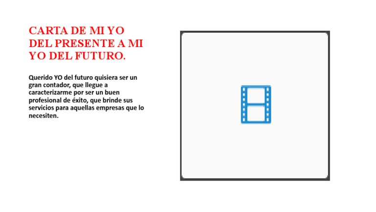 Carta a mi yo del futuro profesional | PDF