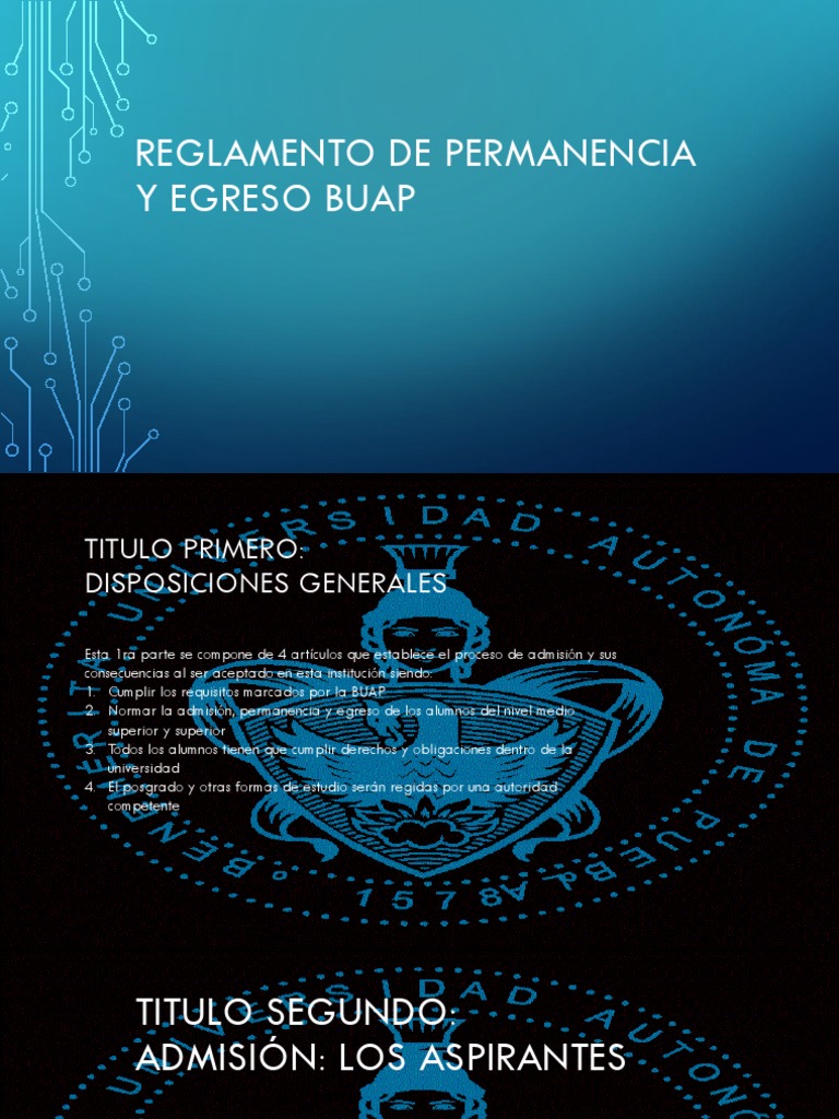 Reglamento de Permanencia y Egreso BUAP | PDF | Plan de estudios