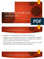 Tema 7 ESTRUCTURA DE LOS ARTICULOS