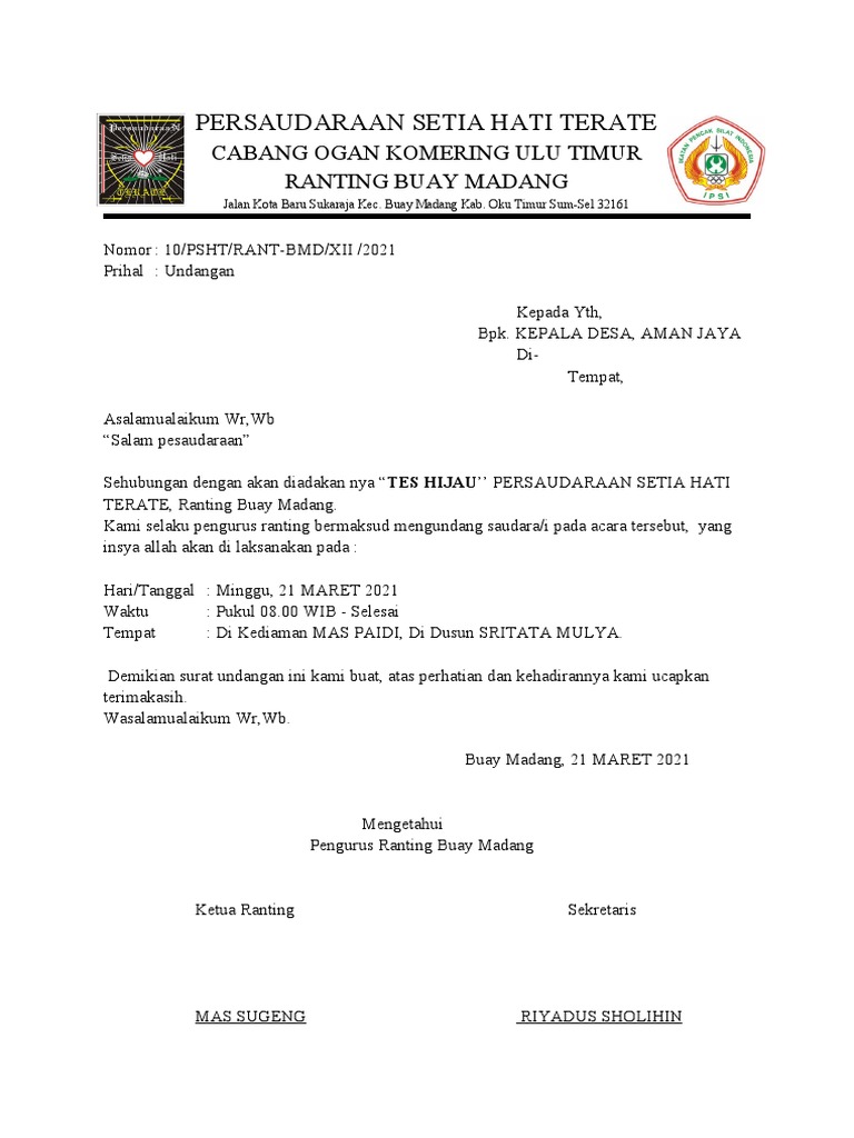 UNDANGAN KEPALA DESA | PDF