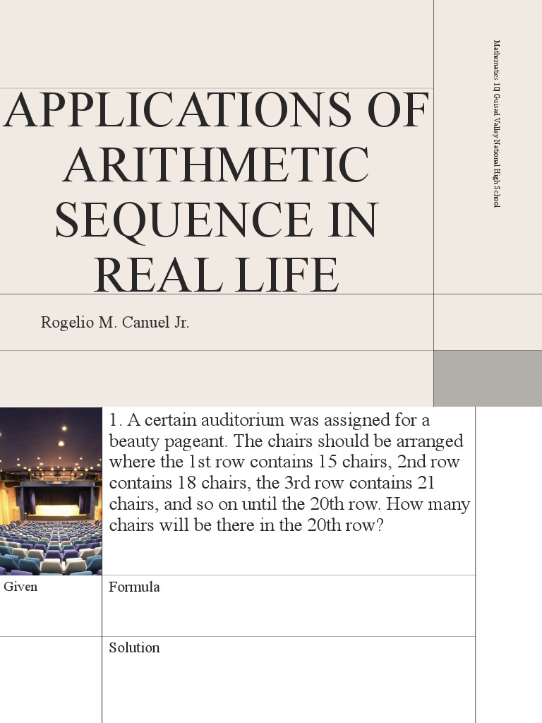 Real-Life Applications of Arithmetic Sequences | PDF | Pandemic ...