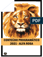 Programação de Português e Literatura para curso preparatório