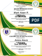 CERTIFICATE of RECOGNITION
