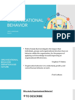 ORGANIZATIONAL BEHAVIOR: STUDY OF HUMAN CONDUCT IN WORKPLACES