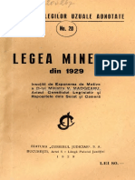Legea Minelor 1929 PDF