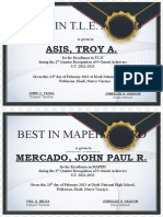 Best in Mapeh and Tle