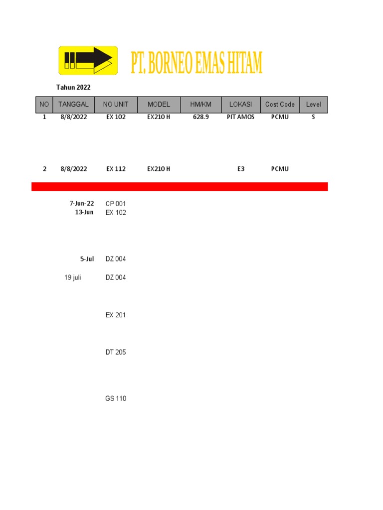 Daily Mechanic Activity Report 2022 | PDF