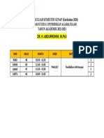 Jadwal Kuliah Semester Genap 2023