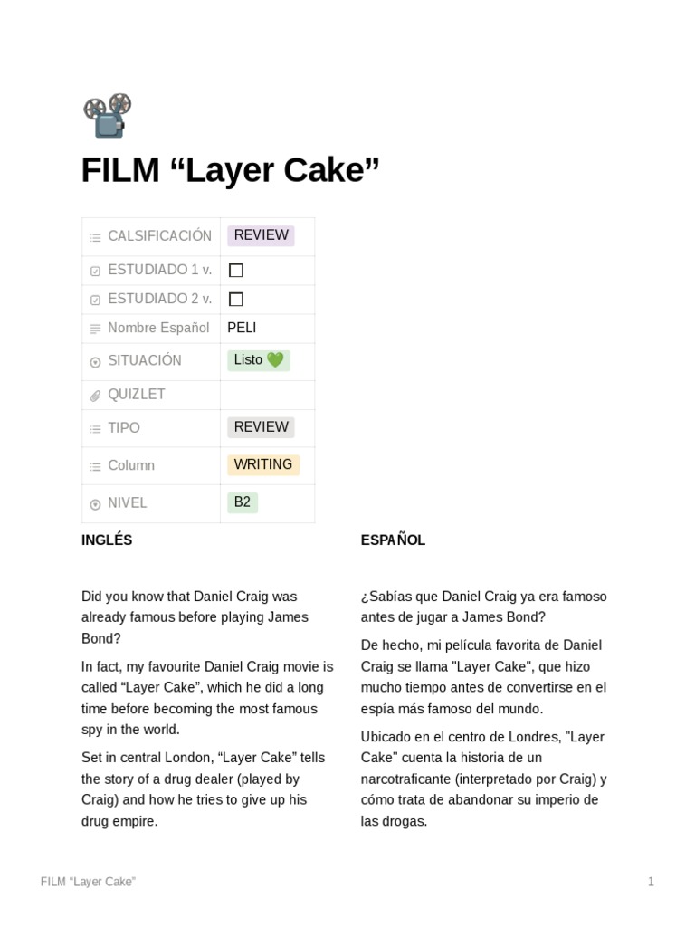 FILM Layer Cake | PDF