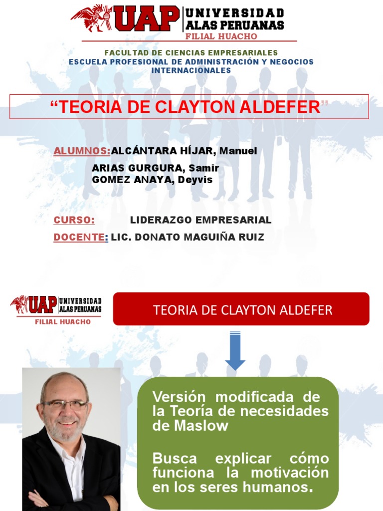 Teoria de Clayton Alderfer | PDF | Conceptos psicologicos | Psicología