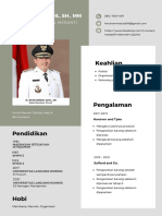 Hijau Putih Modern Manajer Produksi Resume