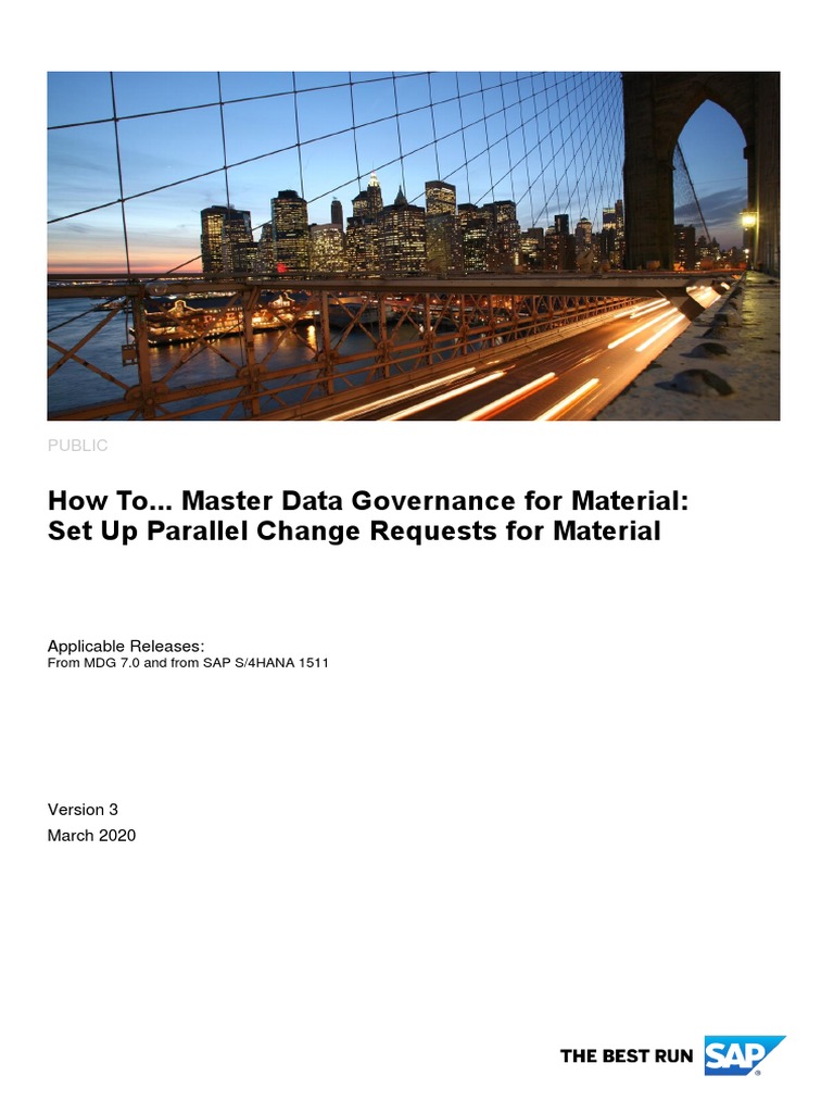 Set UP Parallel Change Request in MDG MM PDF | PDF | Scope (Computer ...