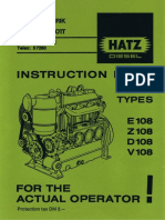 Hatz 108 Instruction Manual