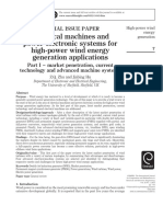 Electrical Machines and Power-Electronic Systems For High-Power Wind Energy Generation Applications