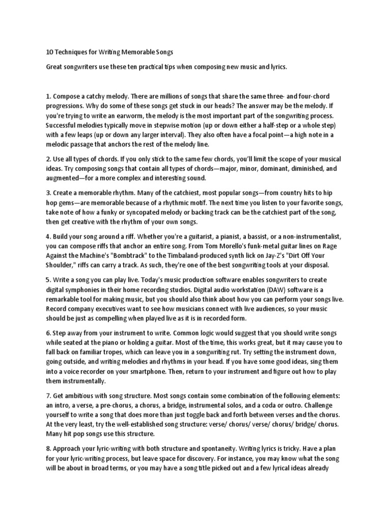 how-to-make-poem-pdf-song-structure-songwriter