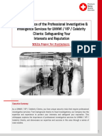 The Importance of The Professional Investigation Services For UHNWI, Investors, Family Offices, VIP and Celeb Customers: Safeguarding Your Interests and Reputation - Technical White Paper