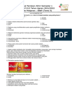 Soal SBDP Kelas 6 Semester 1 (Tema 5) 2021 PDF