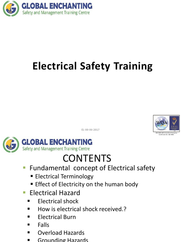 Electrical Safety Training Overview | PDF | Insulator (Electricity ...