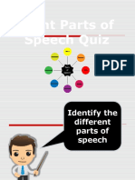 8 Parts of Speech Quiz