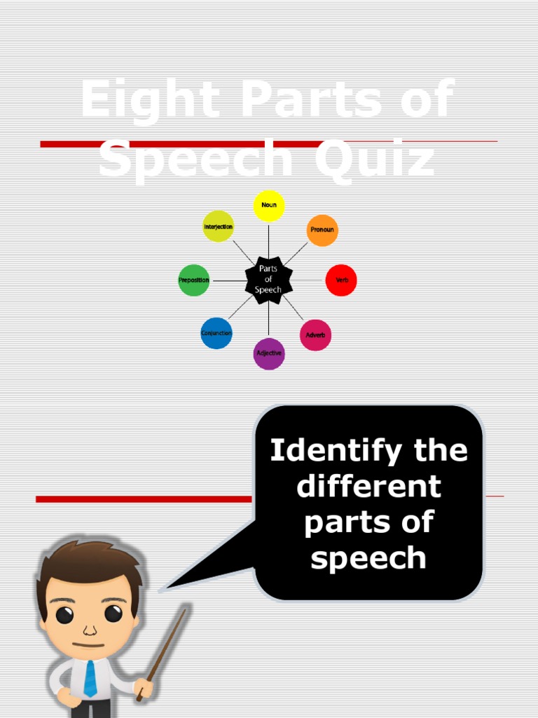 8 Parts of Speech Quiz | PDF | Verb | Adverb