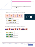 Patterns Worksheet PDF