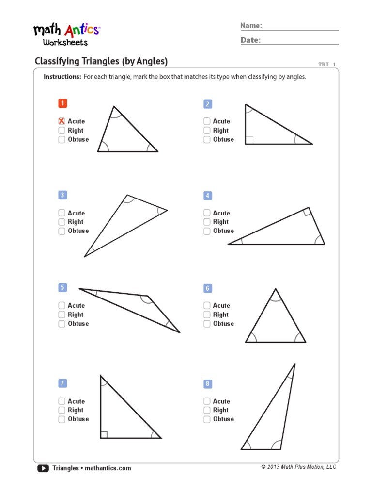 Worksheets Triangles PDF Triangle Euclidean Geometry